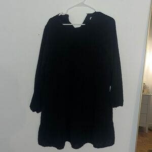 Loft Black Babydoll Dress